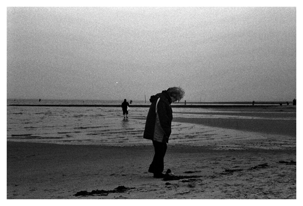 my mother, north sea in the background